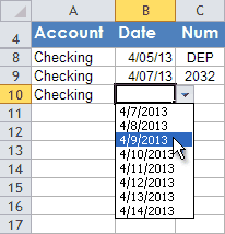 Dynamic Drop Down List for Dates