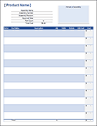 Bill of Materials Template