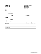 Fax Message Template