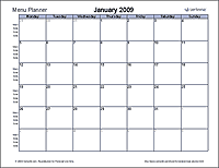 Menu Planner Screenshot