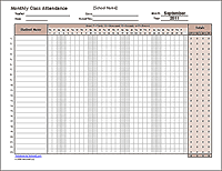 Attendance Sheet Format