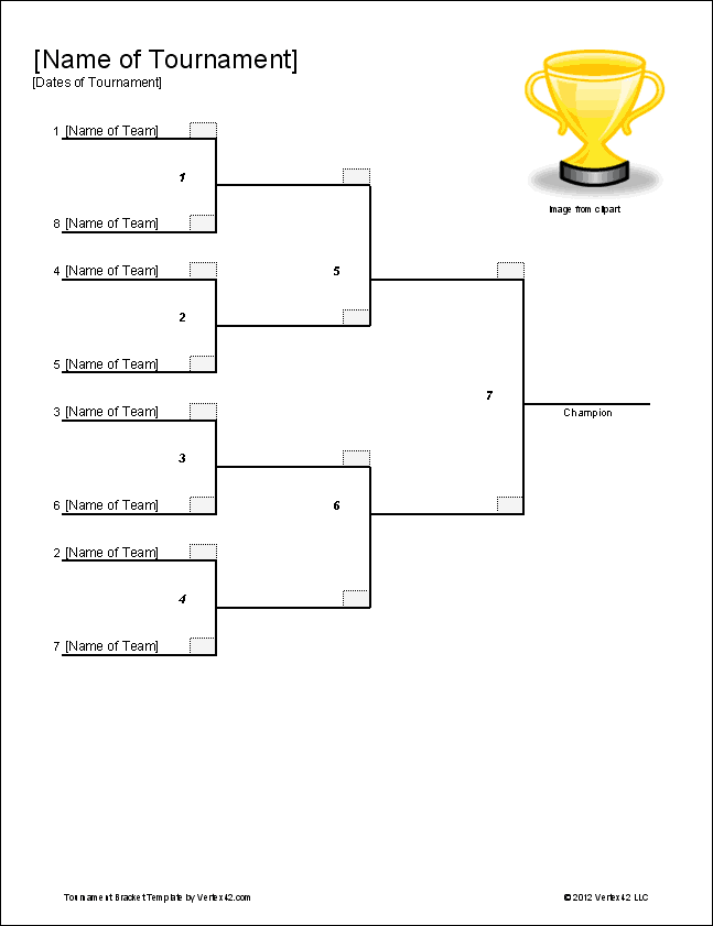 Blank Bracket Template New Calendar Template Site