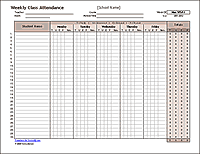 Monthly Employee Attendance Register Template