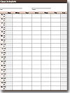 Class Schedule Sheet