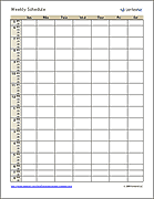 Weekly Schedule Template