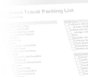 Watermark - Packing List