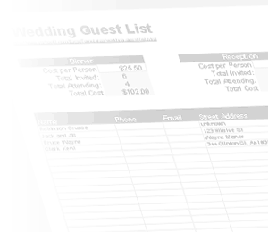 Watermark - Wedding Guest List