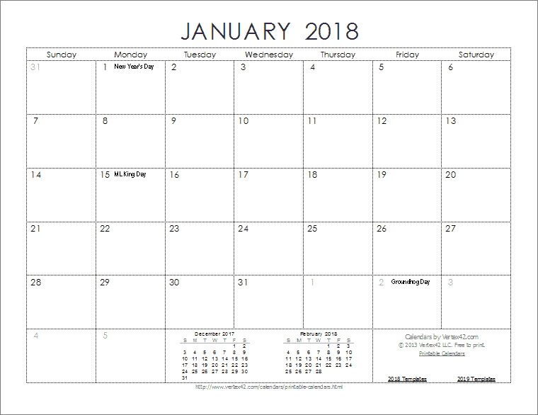 2018-calendar-templates-and-images