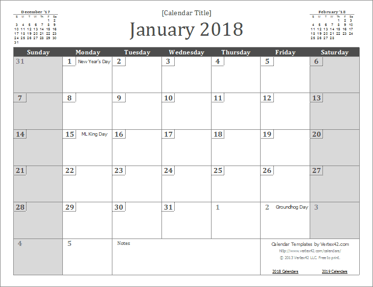 2018-calendar-templates-and-images