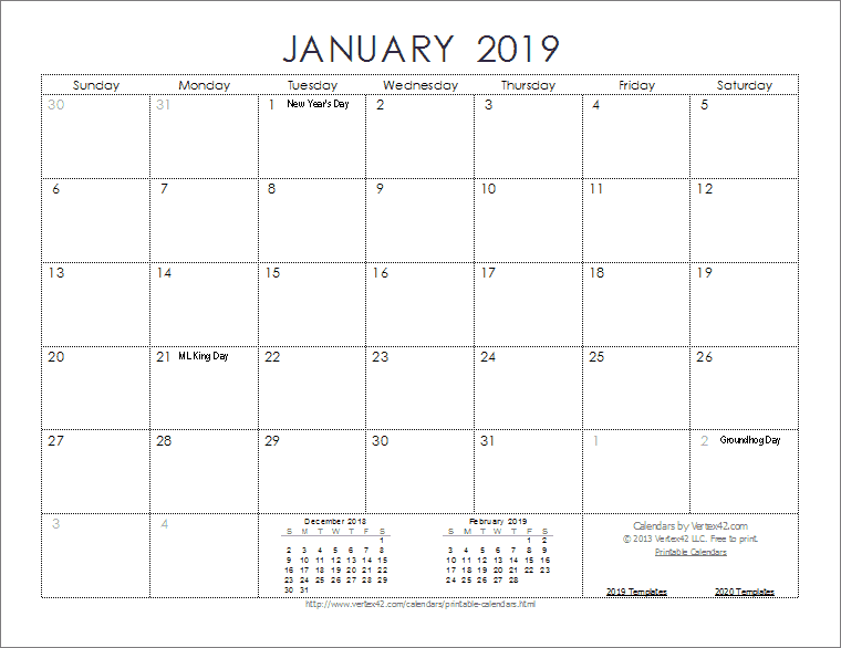 2019-calendar-templates-and-images