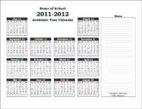 Academic Year Calendar 2012 2013 Template on Free Academic Calendar Templates For 2012 2013