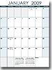 Monthly Printable Calendar - Ocean