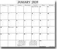 Printable Monthly 2014 Ink Saver Calendar