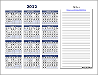 Yearly Calendar - Landscape