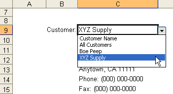 excel customer database template