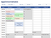 Free Schedules For Excel Daily Schedules Weekly Schedules