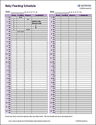Thumbnail - Baby Feeding Schedule Template