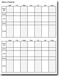 meal planner template weekly menu planner