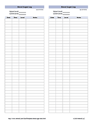 Thumbnail - Blood Sugar Log