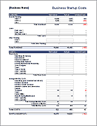 Business Startup Costs Template