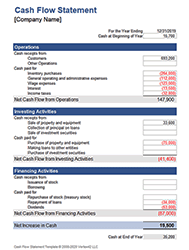 Thumbnail - Cash Flow Statement Template