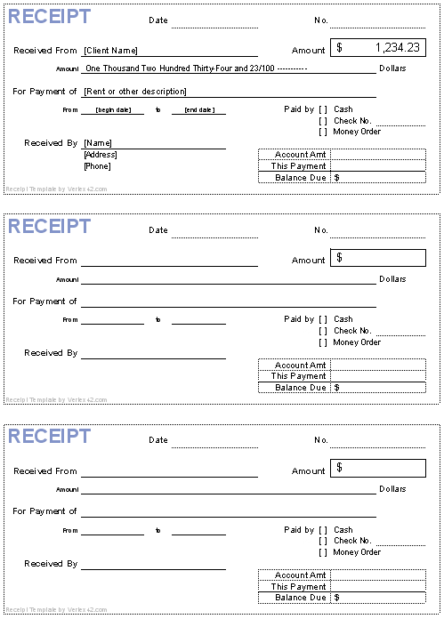 Free Receipt Template