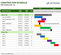 Thumbnail - Construction Schedule Template