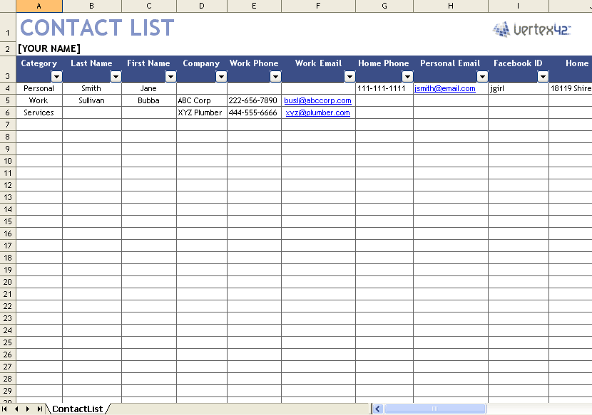 great excel templates