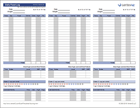 Thumbnail - Daily Food Log Template