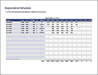 Depreciation Schedule Template