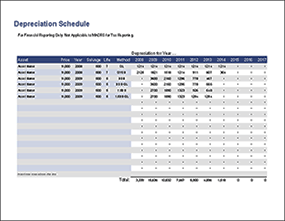 Thumbnail - Depreciation Schedule Template