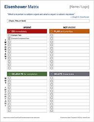 Thumbnail - Eisenhower Matrix Template