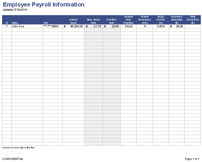 paycheck template excel