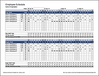 schedule template employee rotation shift vertex42 needs excel