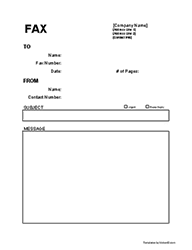 Thumbnail - Fax Cover Sheet Template