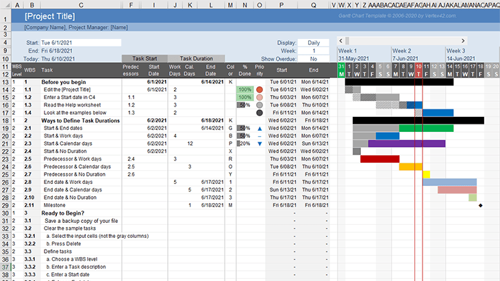 download free gantt chart template excel