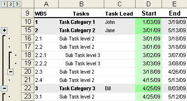Grouping and Outlining in Excel