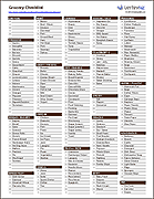 Grocery List Template