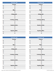 Thumbnail - Grocery List - Print and Fold