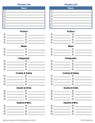 Thumbnail - Grocery List with Meals