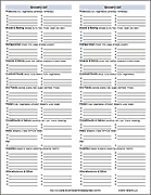 grocery checklist template