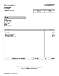 Thumbnail - Basic Invoice Template