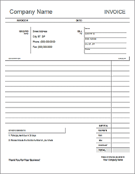 Thumbnail - Printable Blank Invoice