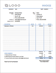 Thumbnail - Invoice with Hours and Rate