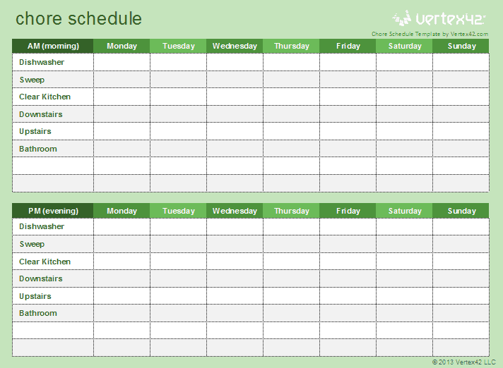 Kids Job Chart Template