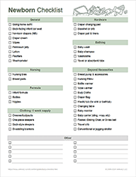 Thumbnail - Newborn Checklist
