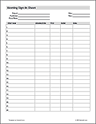 Attendance Chart Template