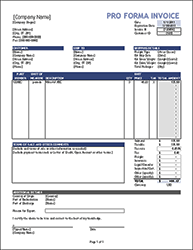 Thumbnail - Pro Forma Invoice Template