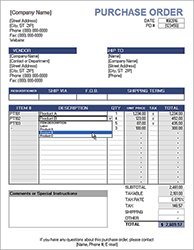 Thumbnail - Purchase Order with Price List