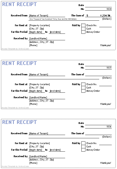 online rent receipts maker